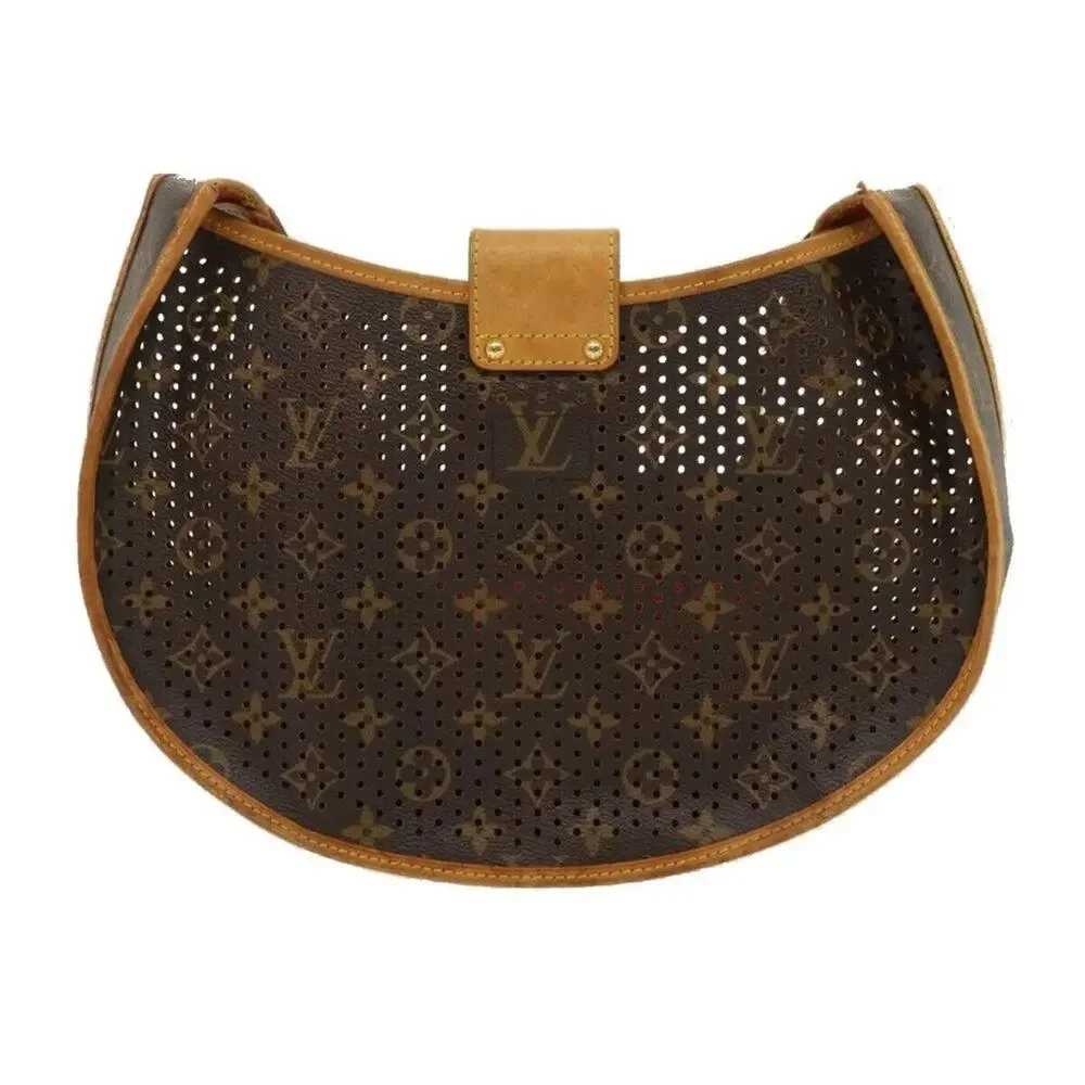 Authentic Louis Vuitton Monogram Perfo Demi-Lune in Orange Bag - Picture 3 of 15